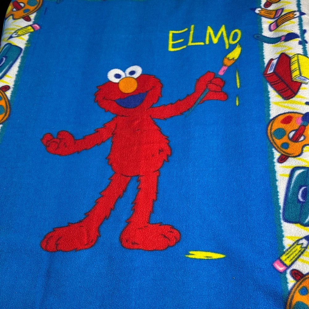 Vintage 54x42 Colorful Elmo Blanket‎ Sesame Street